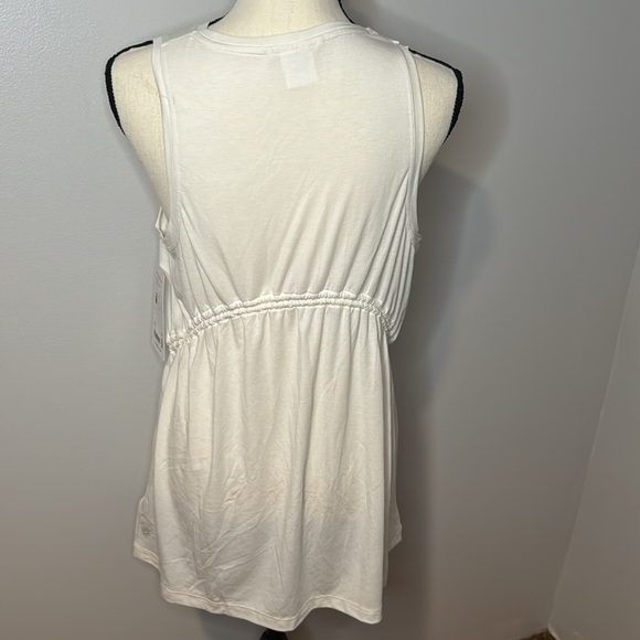 NWT Athleta Women’s White Athletic Air Out Cinch Camisole Tank Top Sz L - Picture 3 of 7